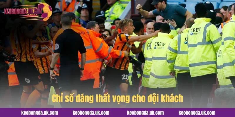 Chỉ số đáng thất vọng cho đội khách